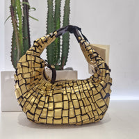 Campomaggi borsa intrecciata oro