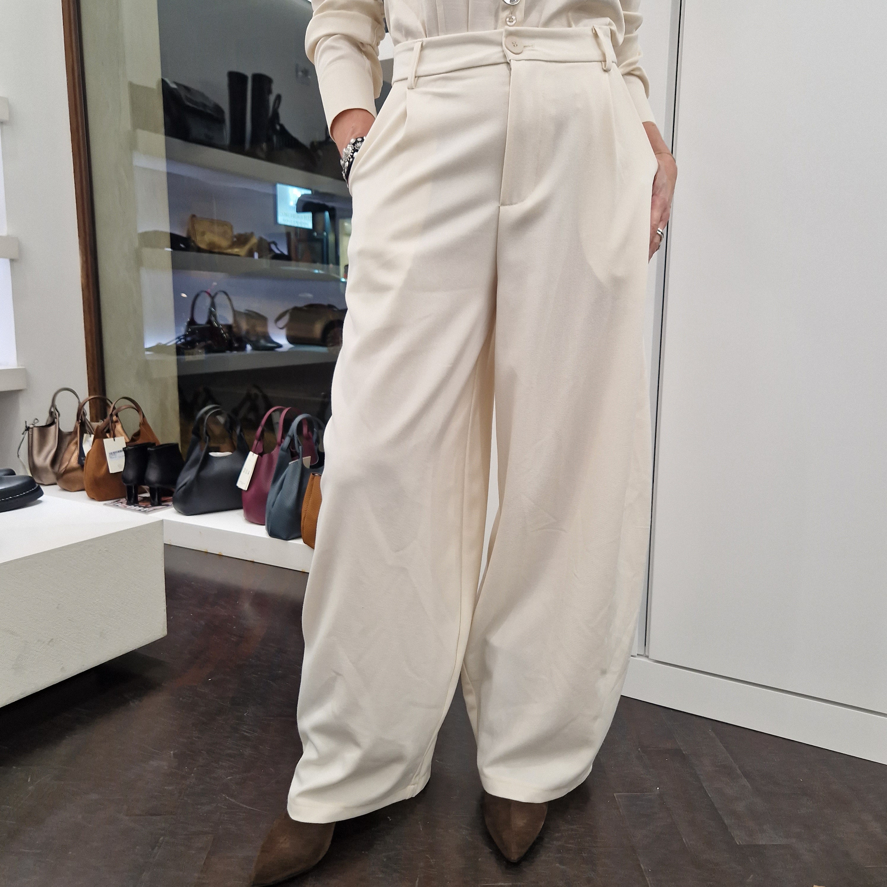 Pantalone AUSTRIA color panna