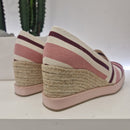 Palomitas sandalo in canvas  zeppa corda