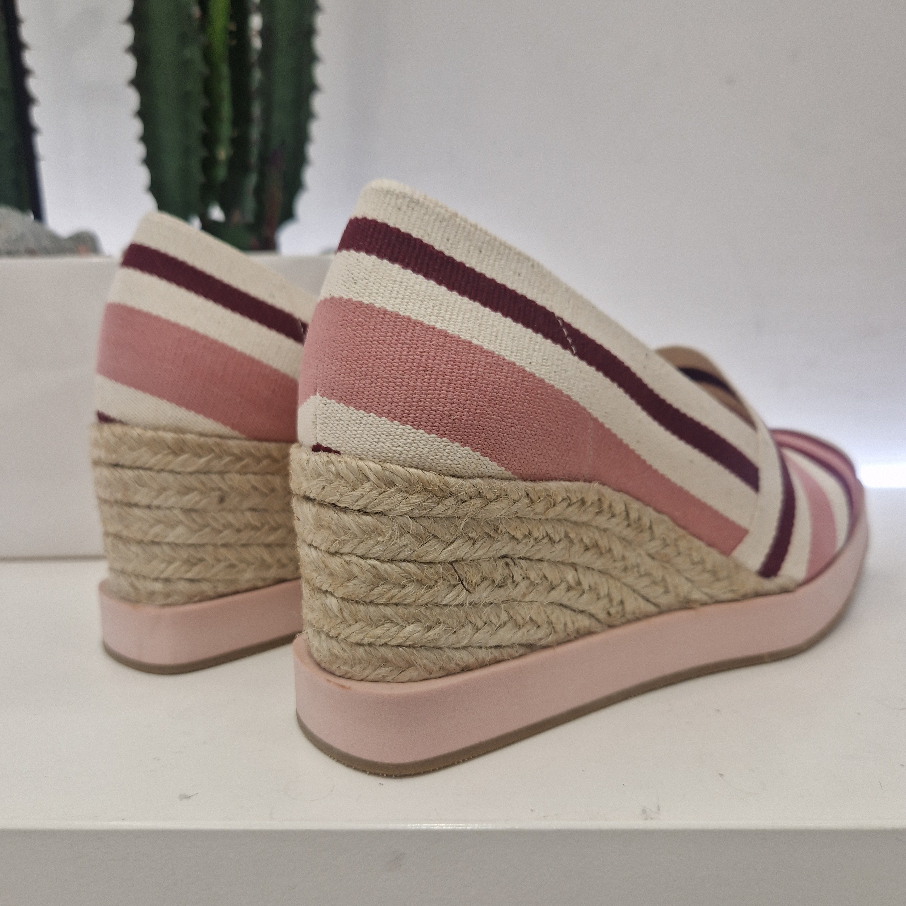 Palomitas sandalo in canvas  zeppa corda