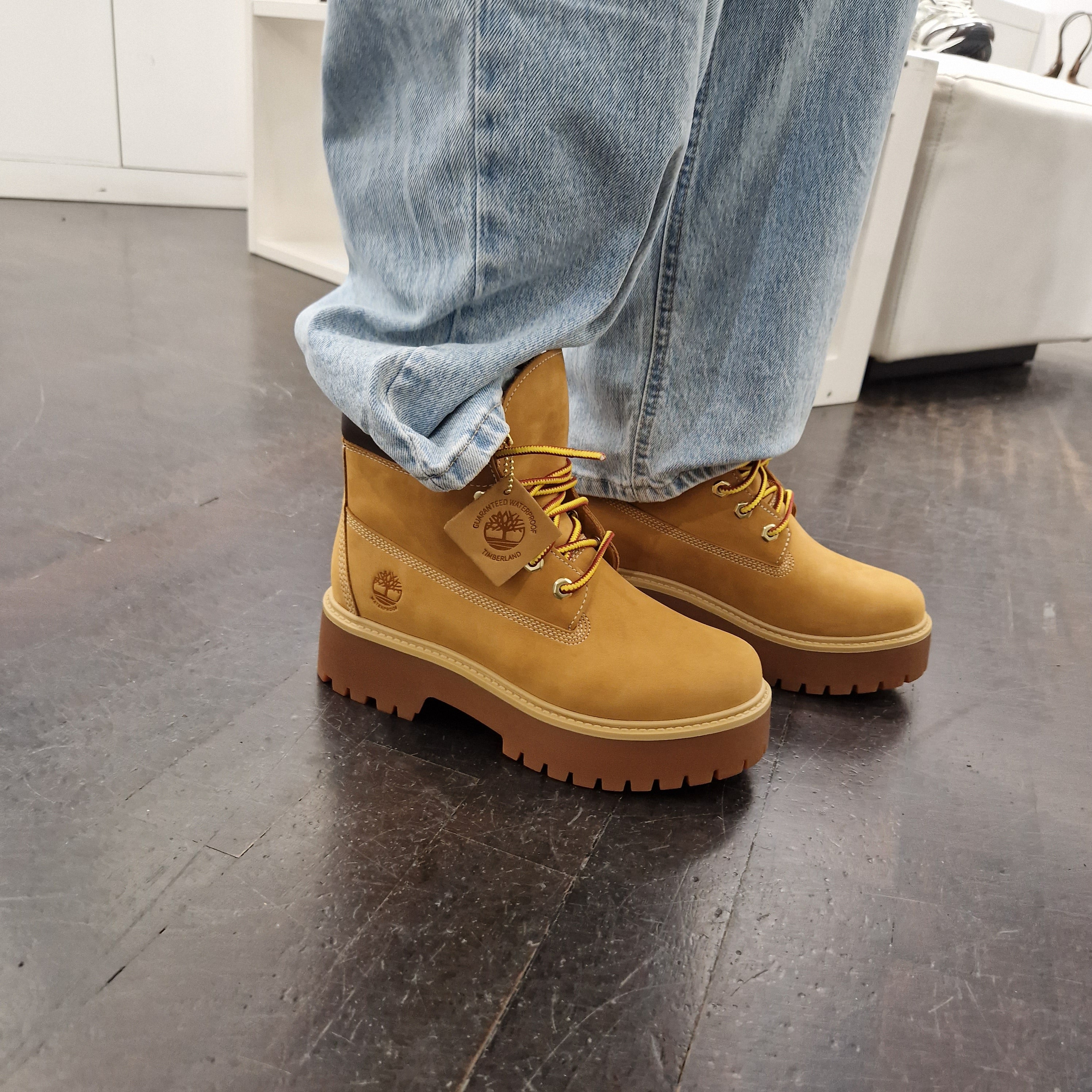 TIMBERLAND Stivaletti Stone Street 6 Inch Lace Up pelle beige