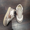 Moa sneakers modello running fulmine glitter bronzo