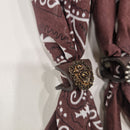 Campomaggi BANDANA (Testa di Moro) cotone e ferma bandana con borchie