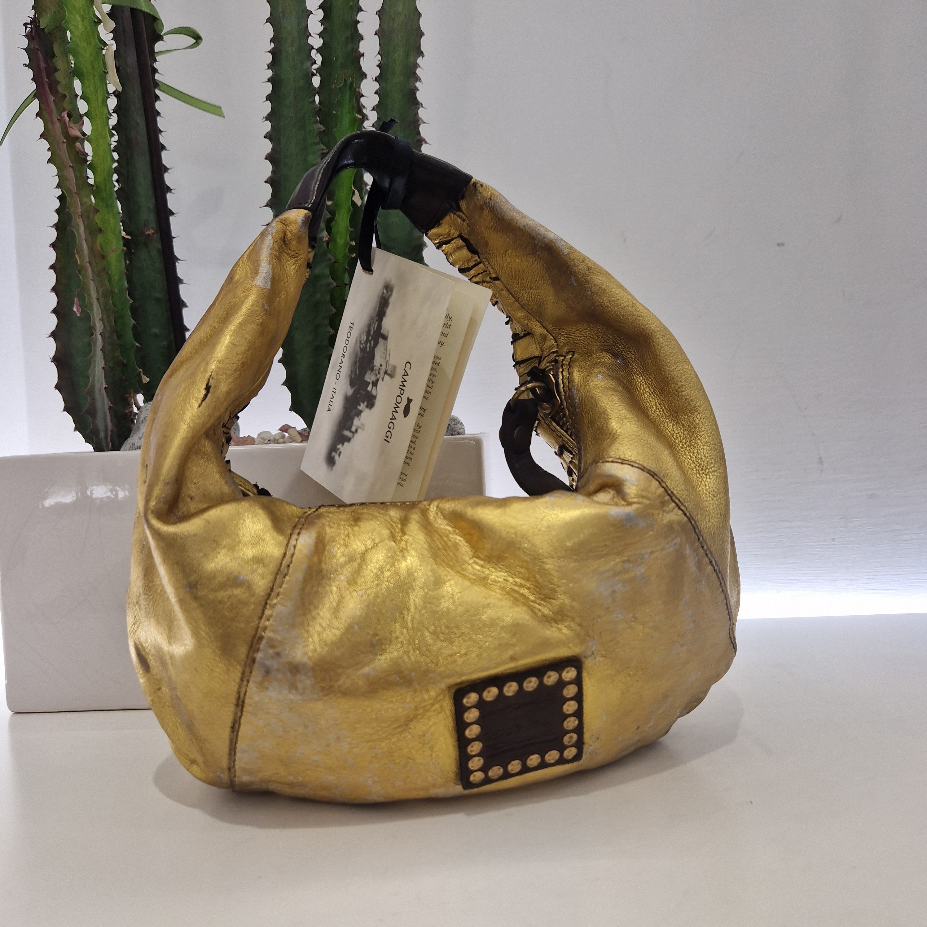 Campomaggi borsa intrecciata oro