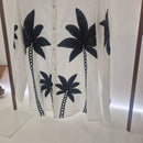 Camicia con palme ricamate
