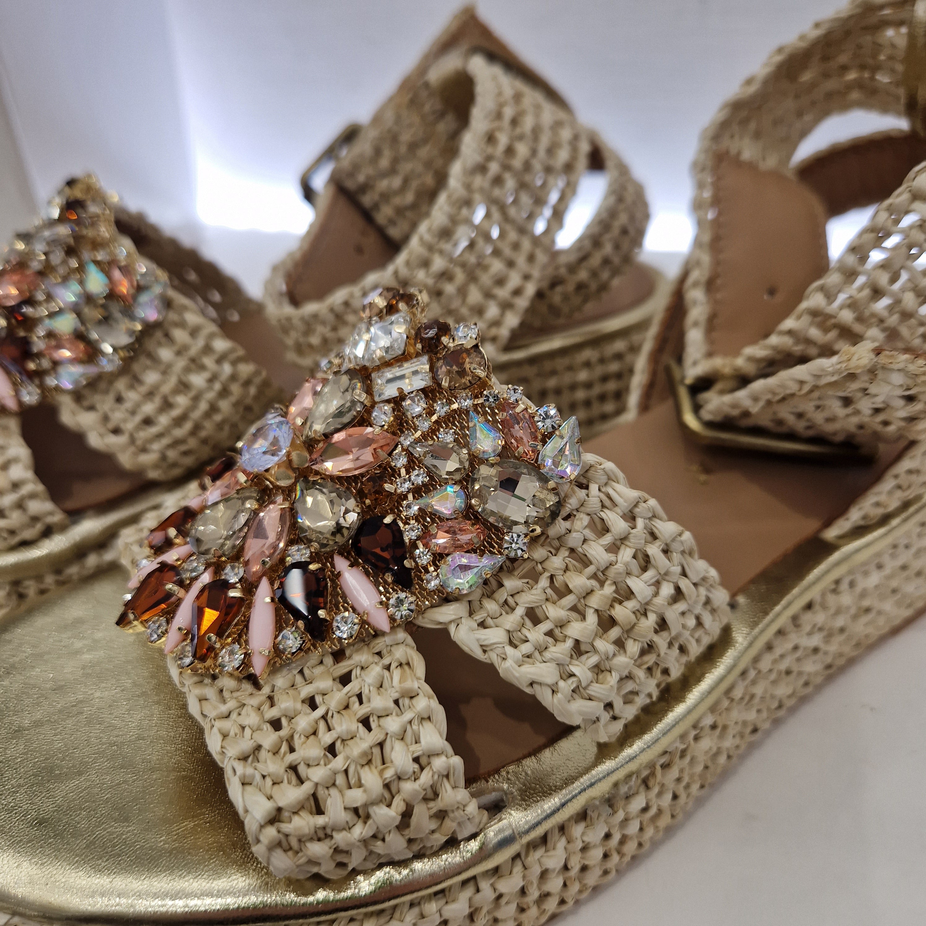 Fiorina sandalo platform 4 cm  color sabbia