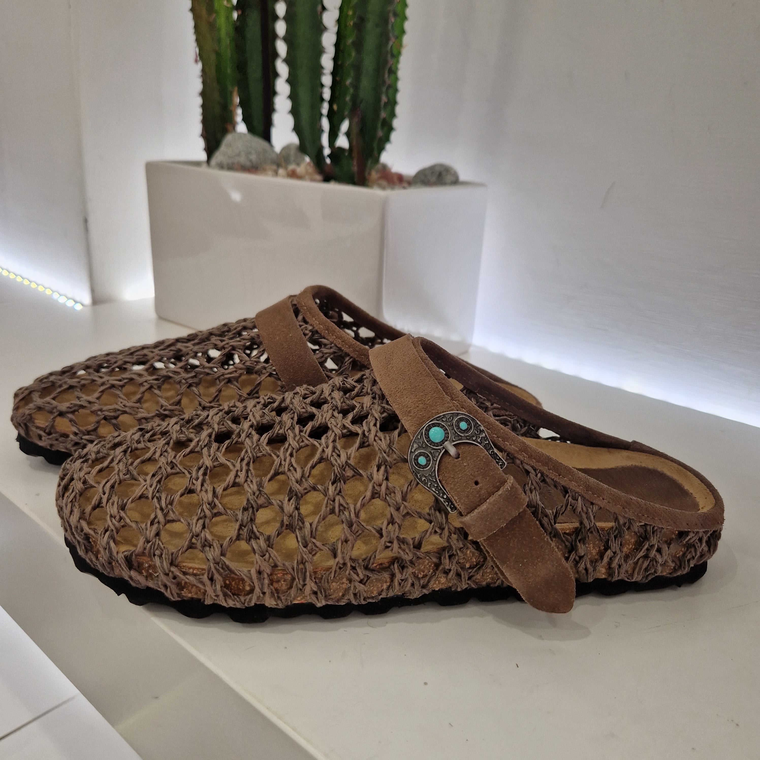 Taji sabot traforato color sand