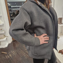 KIKISIX felpa con zip  grigio