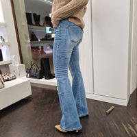 KIKISIX pantalone jeans CALIFORNIA a zampa