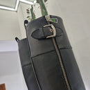 Stivale modello biker pelle nero con fibbie argento fondo gomma