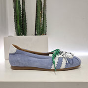 ANTICA BOTTEGA sneaker ballerina suede  celeste