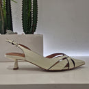 Bibilou scarpa aperta panna  tacco 4 cm