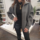 KIKISIX felpa con zip  grigio