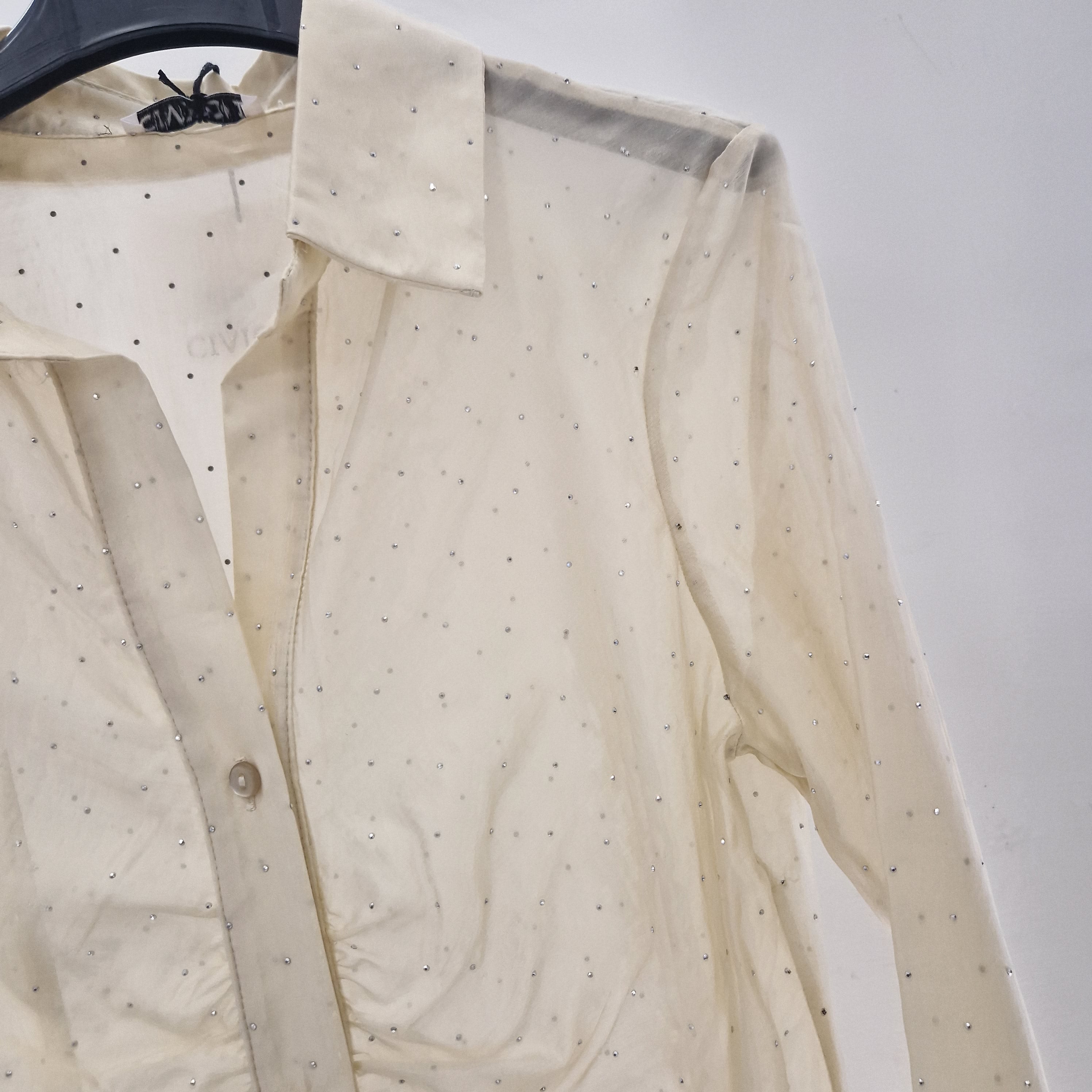 Camicia TRASPARENTE con strass