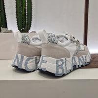 Voile Blanche sneaker bianca e glitter