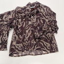 Kikisix camicia marrone collo con fiocco