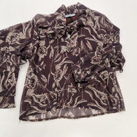 Kikisix camicia marrone collo con fiocco