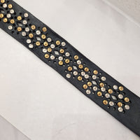 Campomaggi cintura LASERATA  con borchie  oro/argento