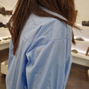 KIKISIX Camicia OVERSIZE CELESTE