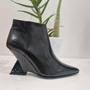 Stivaletto nero tacco zeppa