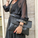 Alberto Luti maxipochette nera in pelle