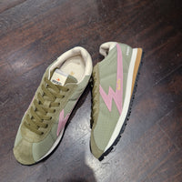 Moa sneakers modello flat verde olio
