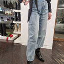 Pantalone jeans lavaggio chiaro ELASTICO