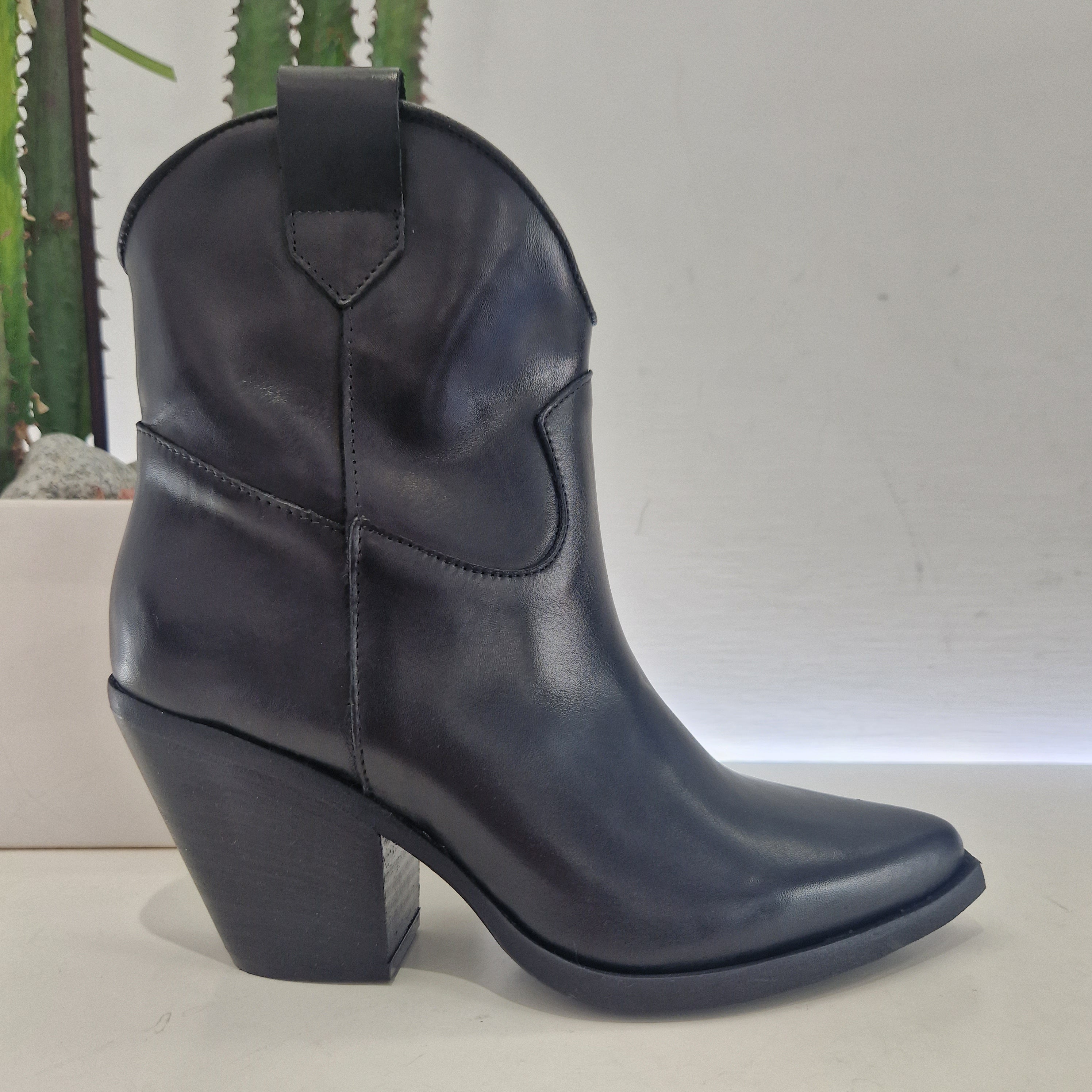 Stivaletto texano nero