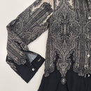 Kikisix camicia DAMASCO stampa panna e nera