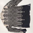 Kikisix camicia DAMASCO stampa panna e nera