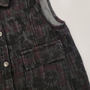 Kikisix gilet in jeans stampa fiori