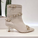 WO Milano cream ankle boot