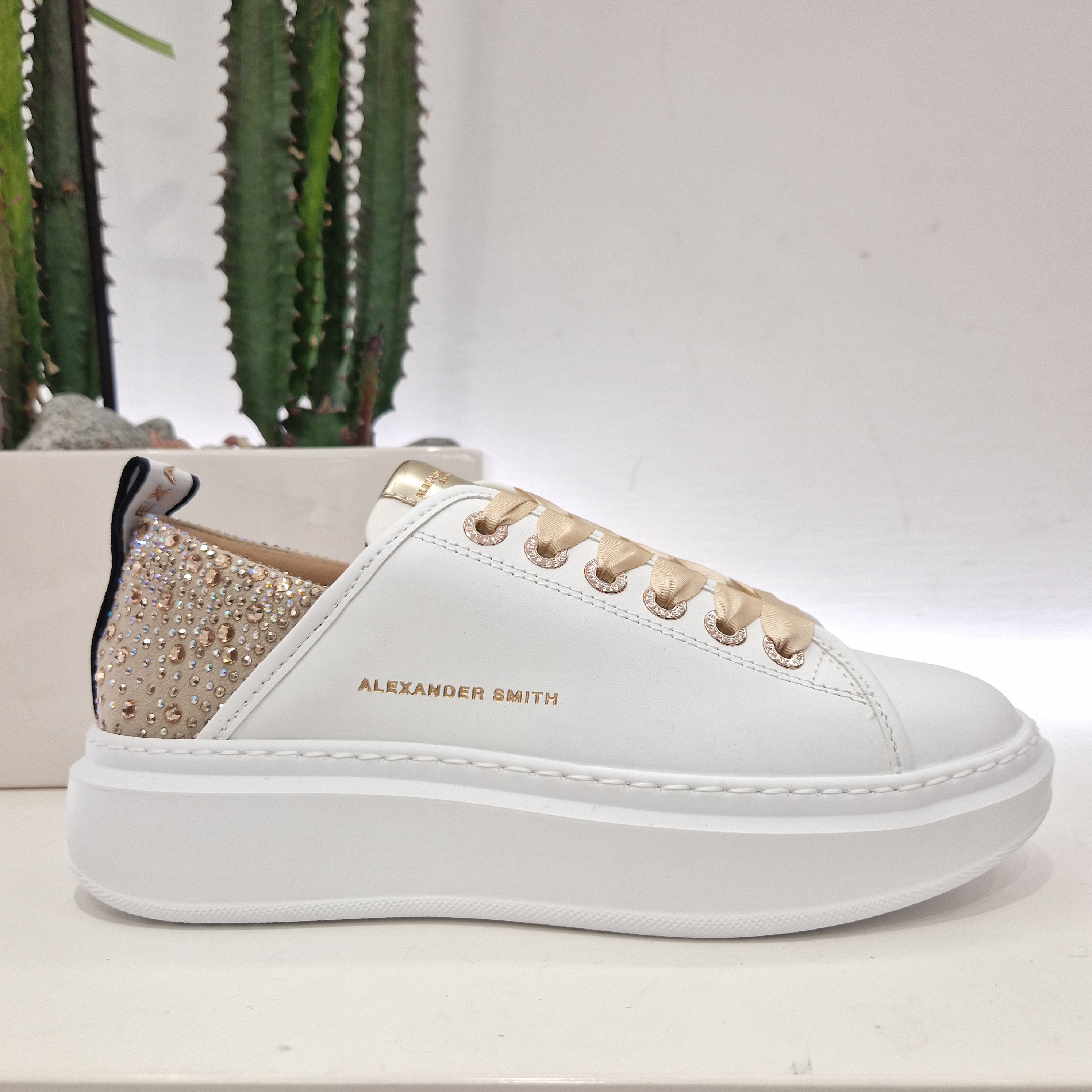 Alexander Smith bianca  modello Wembley strass maxi champagne