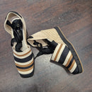 Palomitas sandalo in canvas  zeppa corda