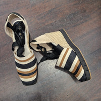 Palomitas sandalo in canvas  zeppa corda