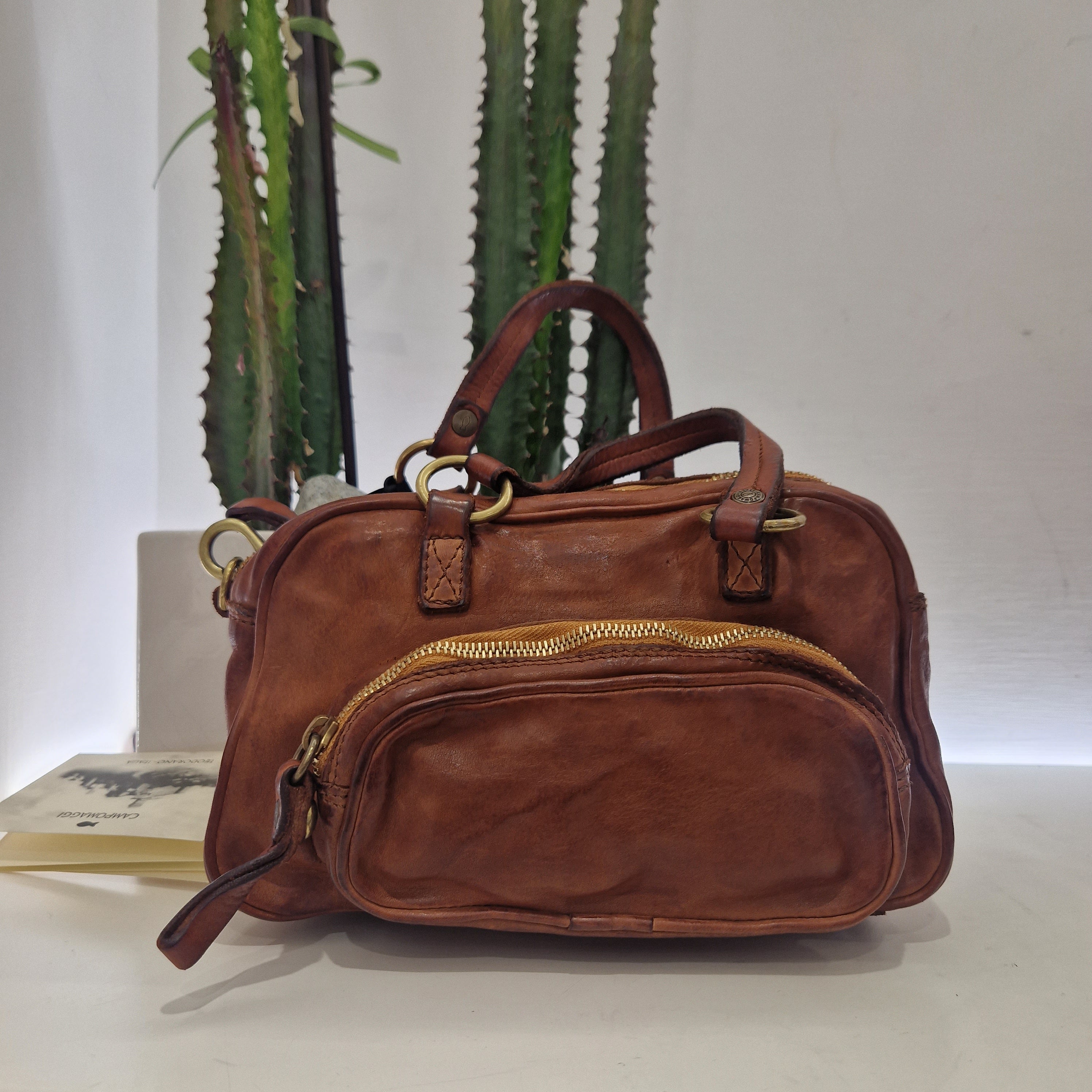 Campomaggi linea LARICE borsa bauletto piccolo color cuoio
