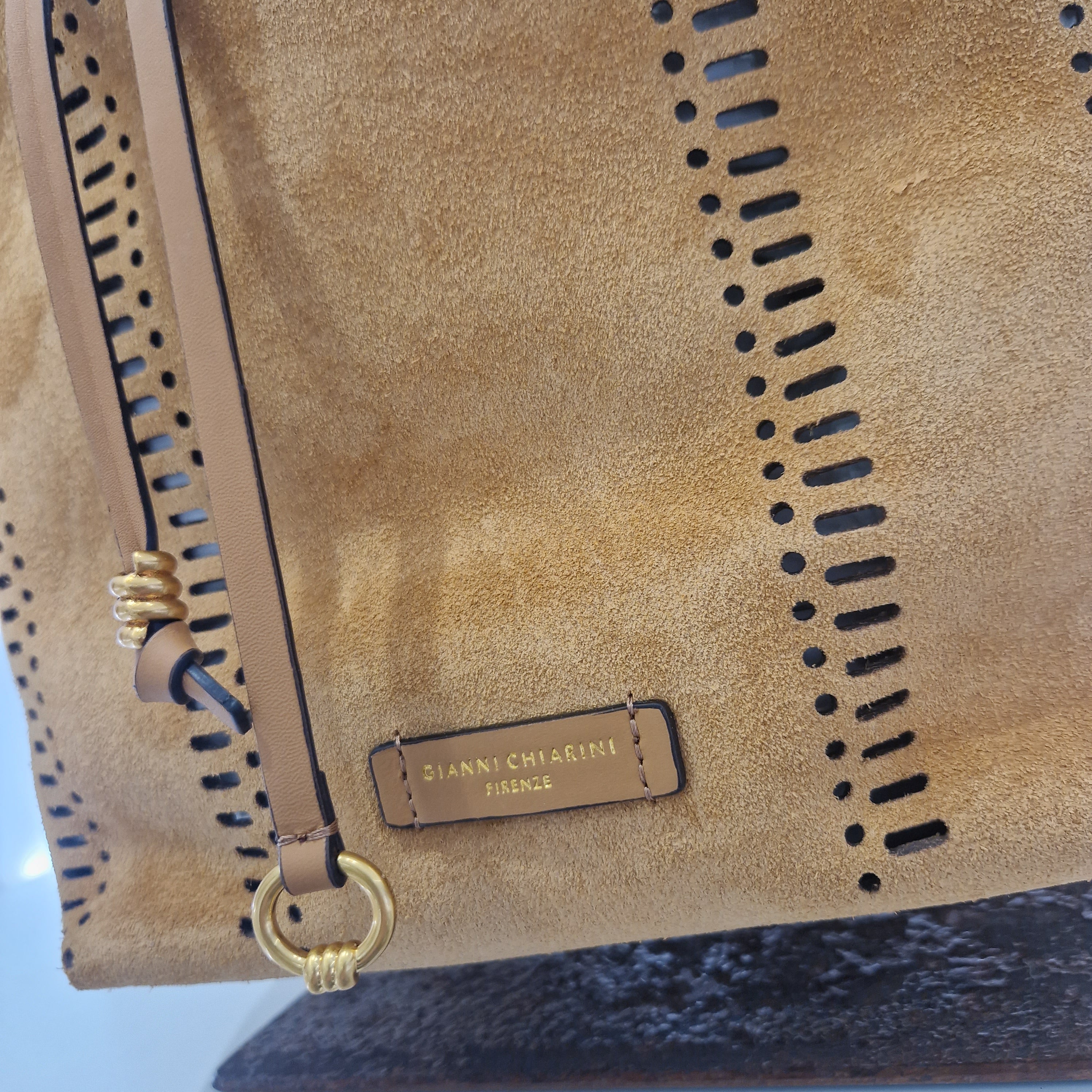 Gianni Chiarini borsa  linea VANESSA suede color cuoio
