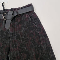 KIKISIX pantalone balloon stampa fiori scuro