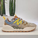 Flower Mountain sneaker uomo modello WHASHI beige dettaglio giallo
