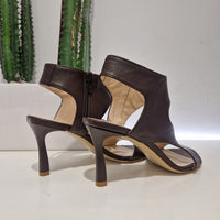 Isabelle Paris sandalo in pelle t.moro Tacco 7 cm