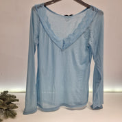 Kikisix maglia con scollo in pizzo