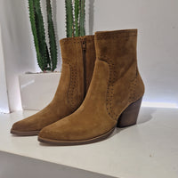 ENJOY stivaletto texano scamosciato color cuoio