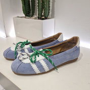 ANTICA BOTTEGA sneaker ballerina suede  celeste