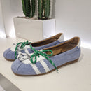ANTICA BOTTEGA sneaker ballerina suede  celeste