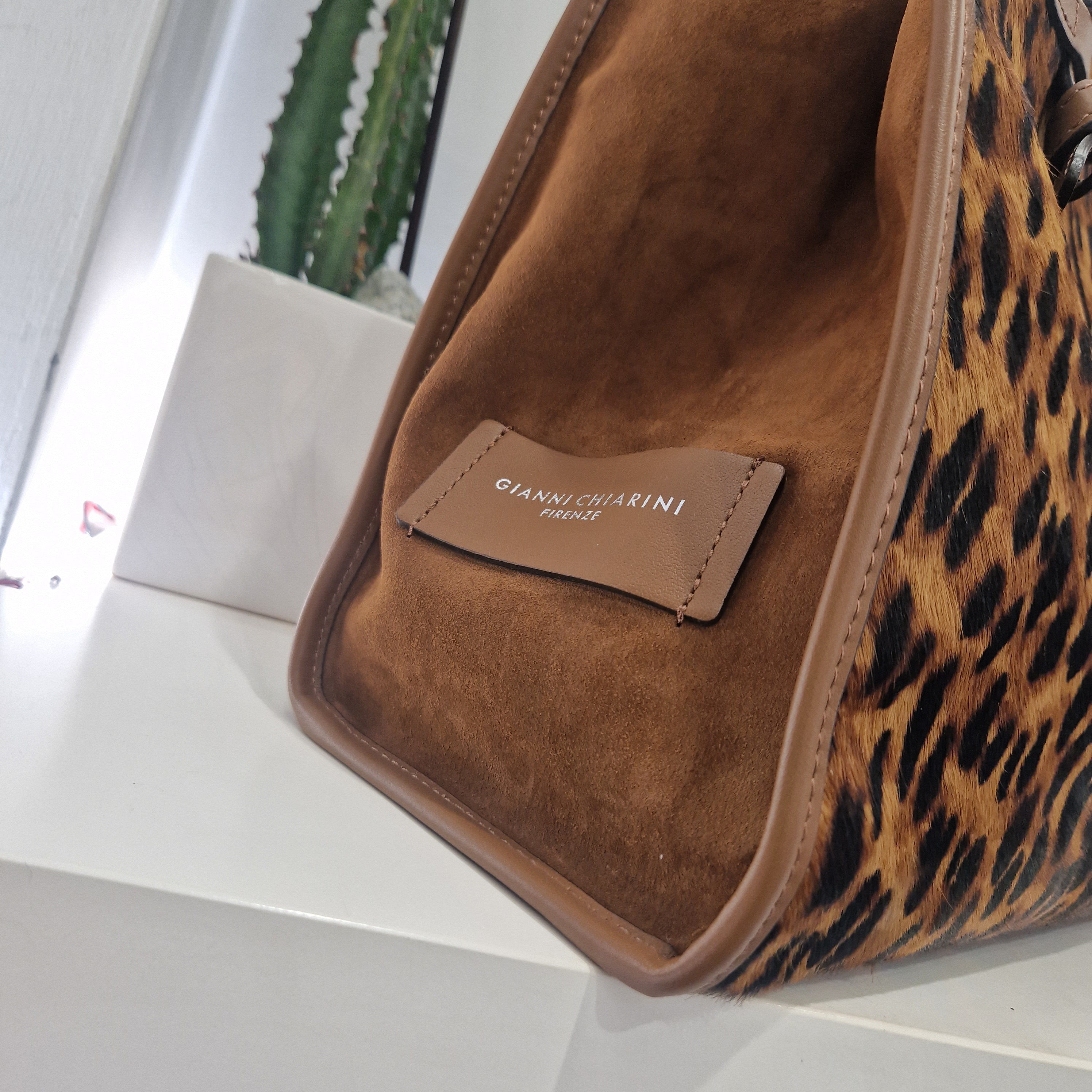 Gianni Chiarini borsa MARCELLA dimensione grande  stampa lince