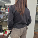 Camicia nera con fiocco