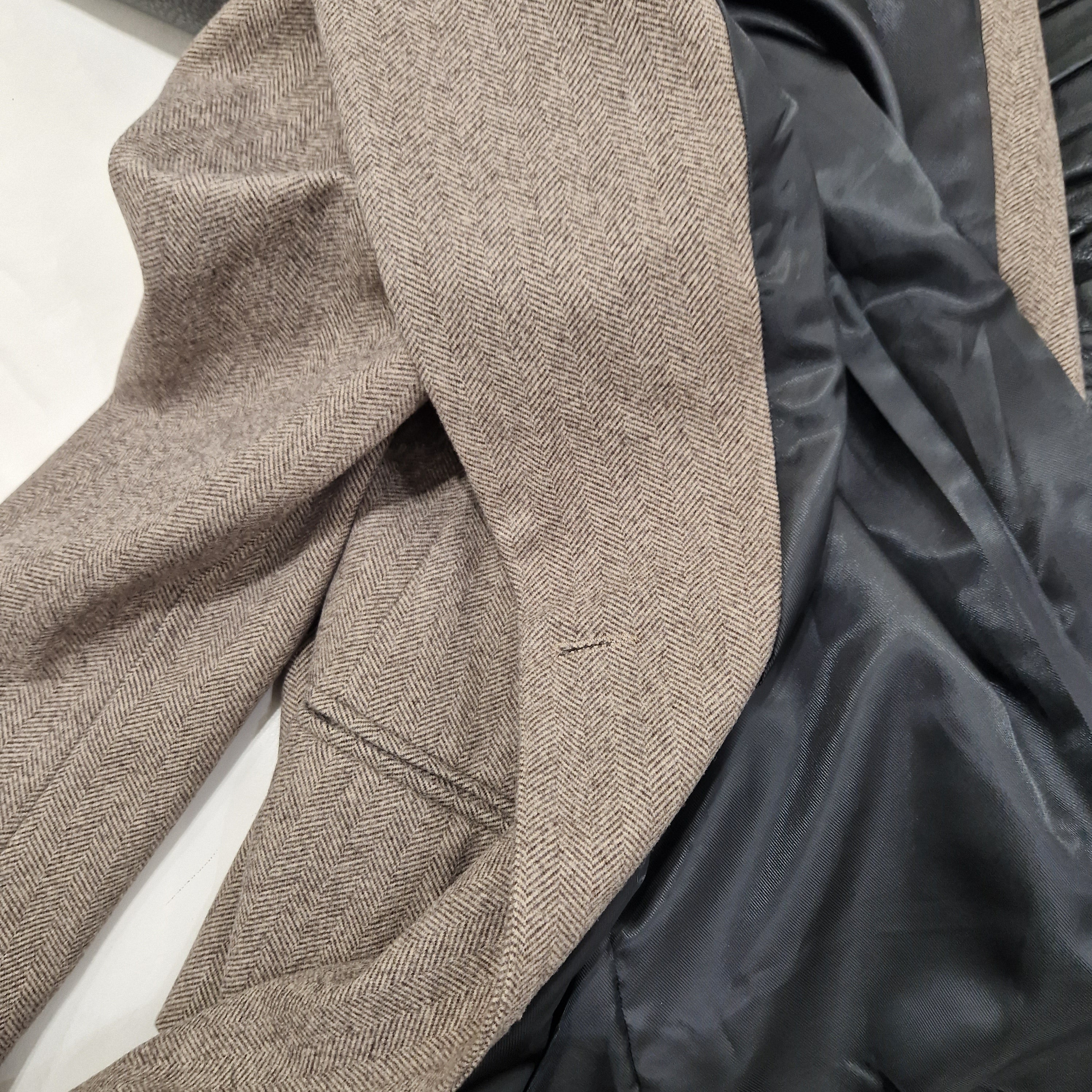 Giacca over in tessuto spinato