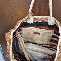 Afar borsa intrecciata a mano LEISHA multi righe