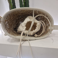 PINKO borsa LOVE SUMMER BASKET formato piccolo in rafia