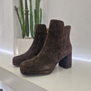 Stivaletto con platò in suede t.moro